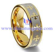 guldpl?terad volfram ring