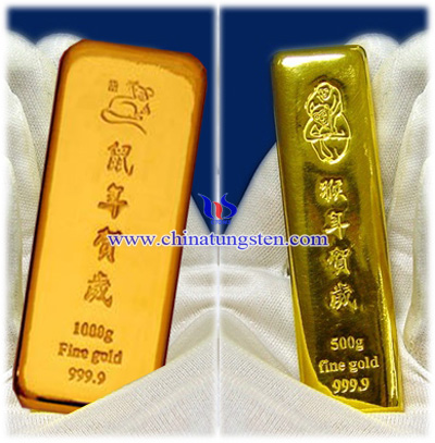 賀歲鎢合金鍍金塊